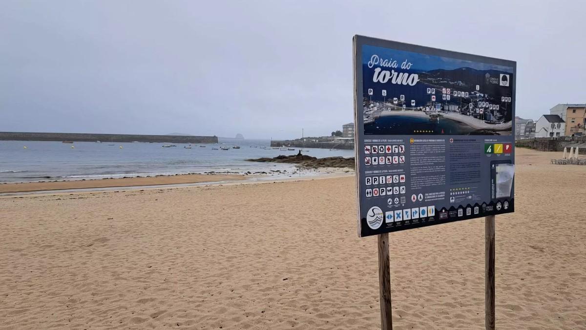 Imagen de la playa do Torno, en San Cibrao (Lugo)