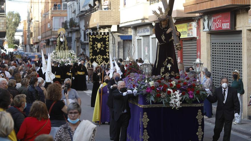 Procesión del Encuentro en el Port de Sagunt.