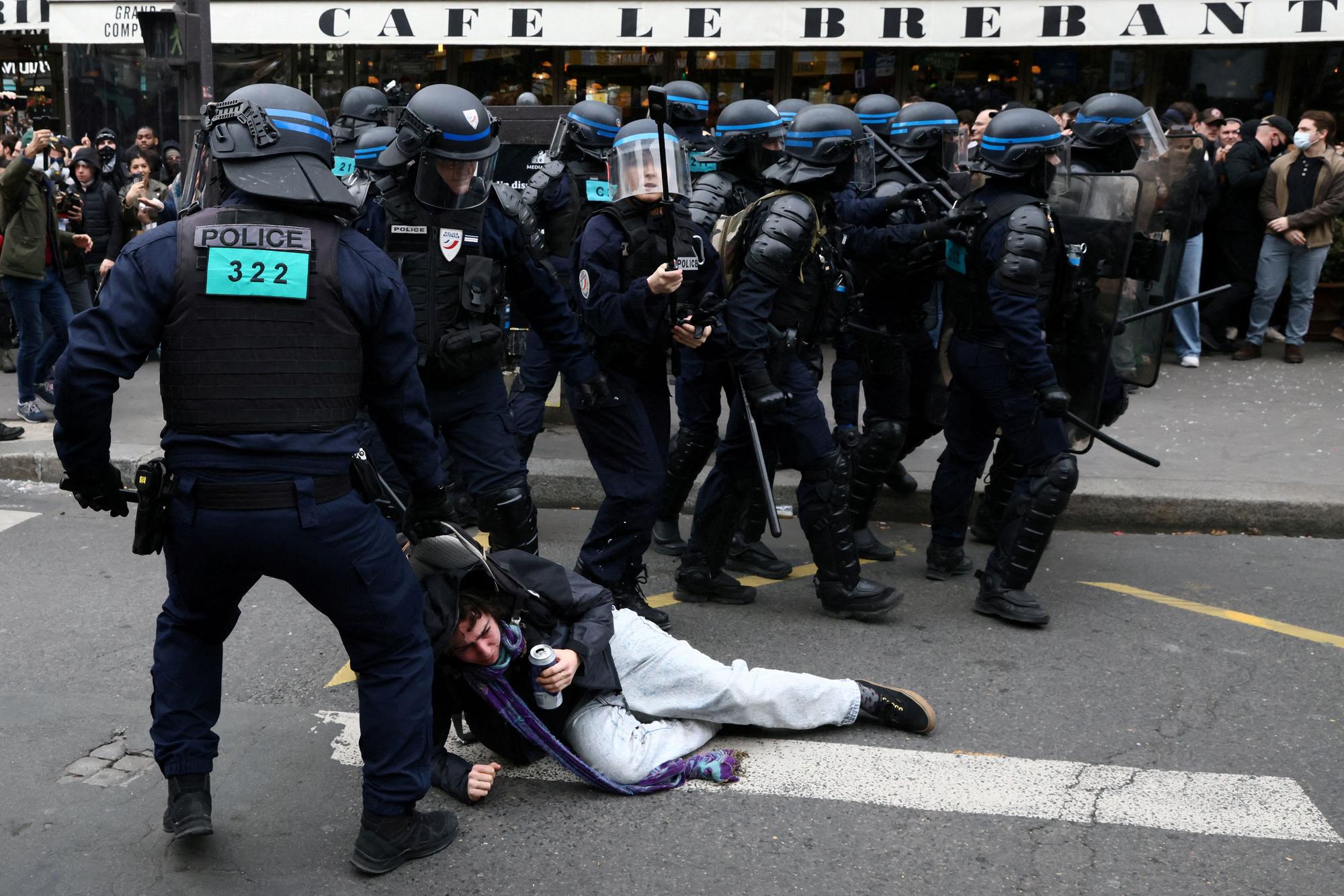 Ninth day of national strike and protest in France against the pension reform