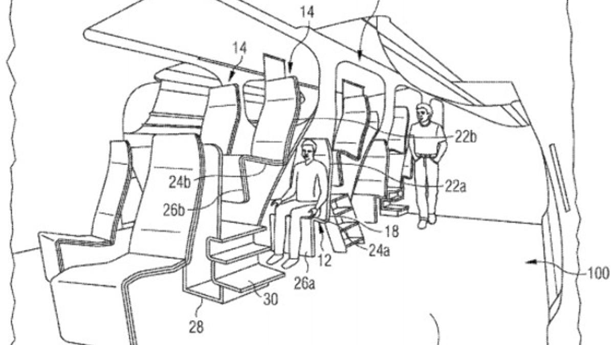 Patente de Airbus de asientos-litera.