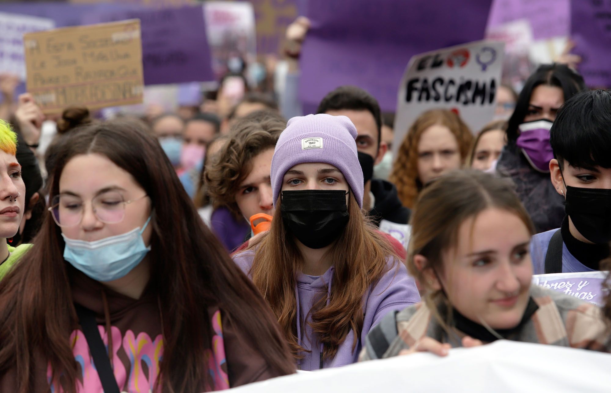 8M en Málaga | Las imágenes de la manifestación estudiantil por el Día de la Mujer