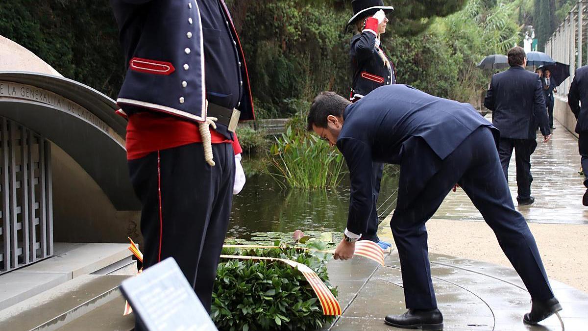 Homenaje al expresidente de la Generalitat republicana Lluís Companys, en el 83 aniversario de su fusilamiento