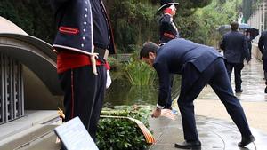 Homenaje al expresidente de la Generalitat republicana Lluís Companys, en el 83 aniversario de su fusilamiento