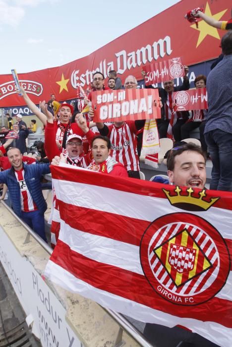 L'afició del Girona FC a Reus.