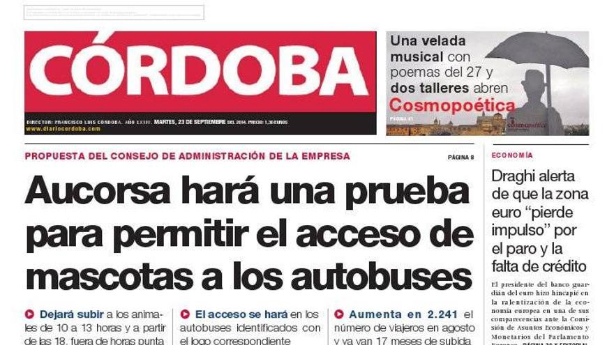 La portada de CÓRDOBA