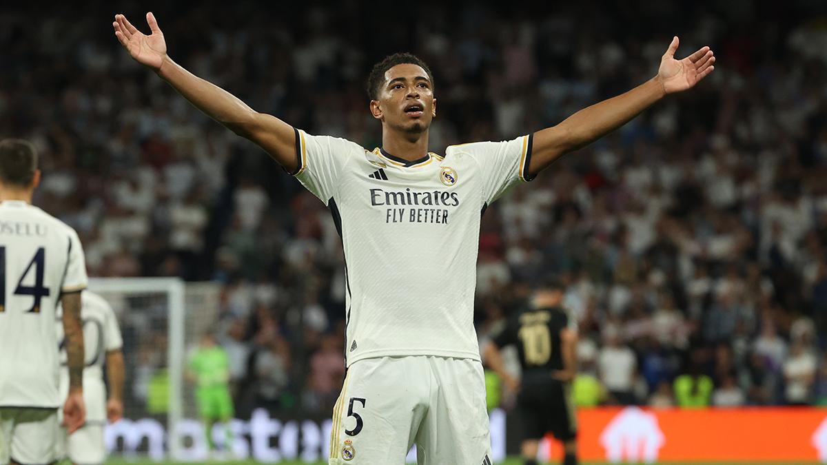 Bellingham celebra un gol con el Madrid