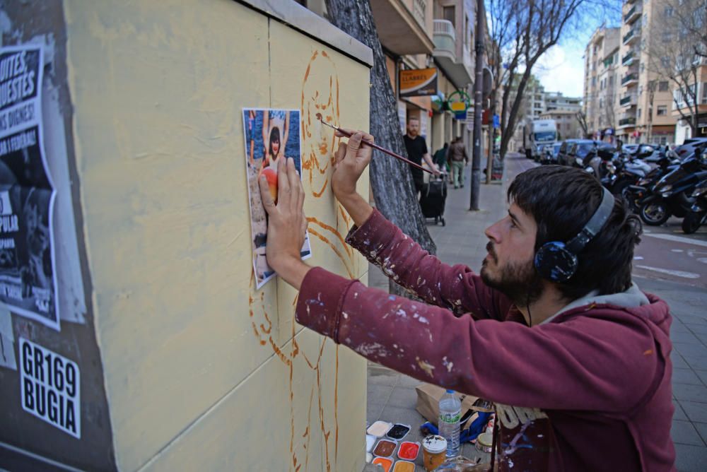 Santa Payesa se apunta al 8M a golpe de espray