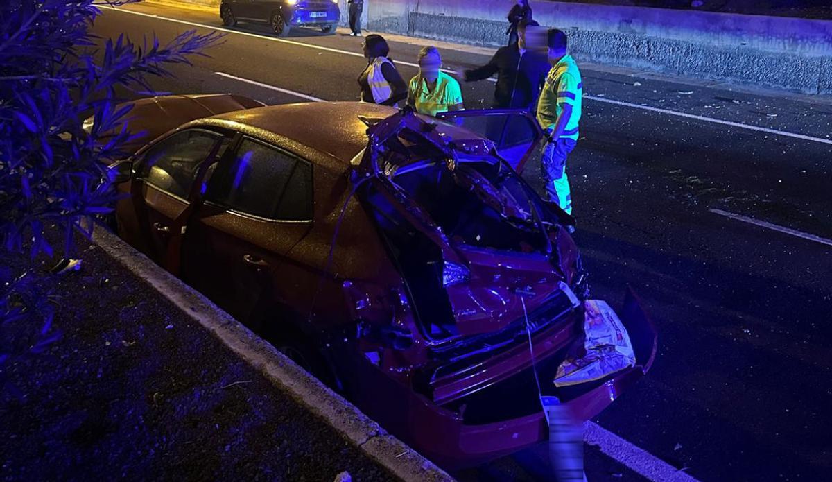 Estado del vehículo tras el accidente.