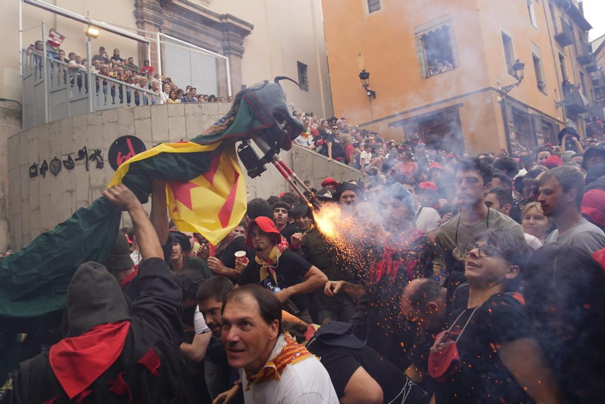 El Passacarrers de Patum d'aquest dissabte al vespre, en imatges