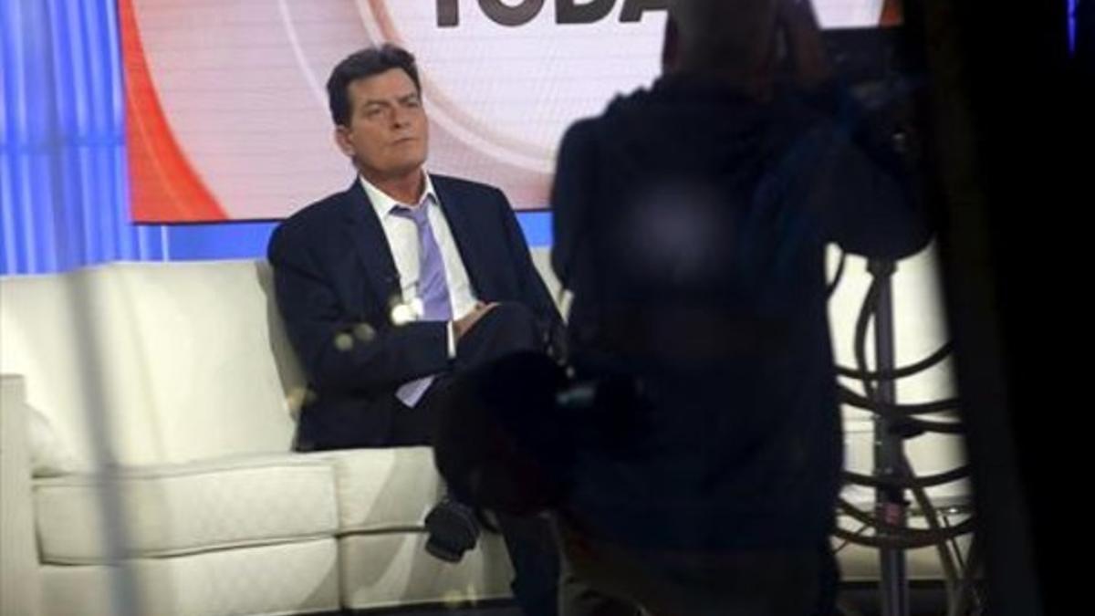 Charlie Sheen, en el plató del programa 'Today show' de la NBC, en noviembre del 2015, donde confesó que tenía el VIH.