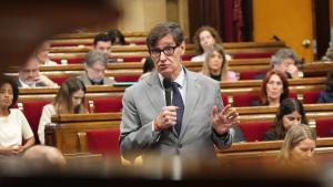 El president, Salvador Illa, este miércoles en el Parlament.