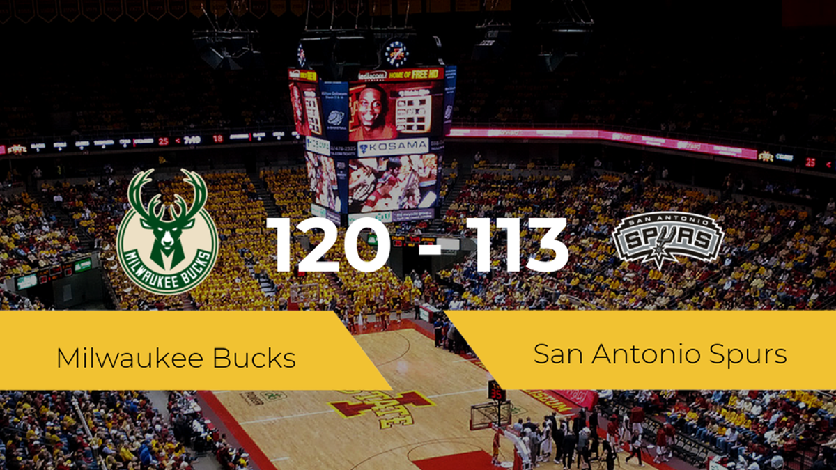 Milwaukee Bucks se impone por 120-113 frente a San Antonio Spurs