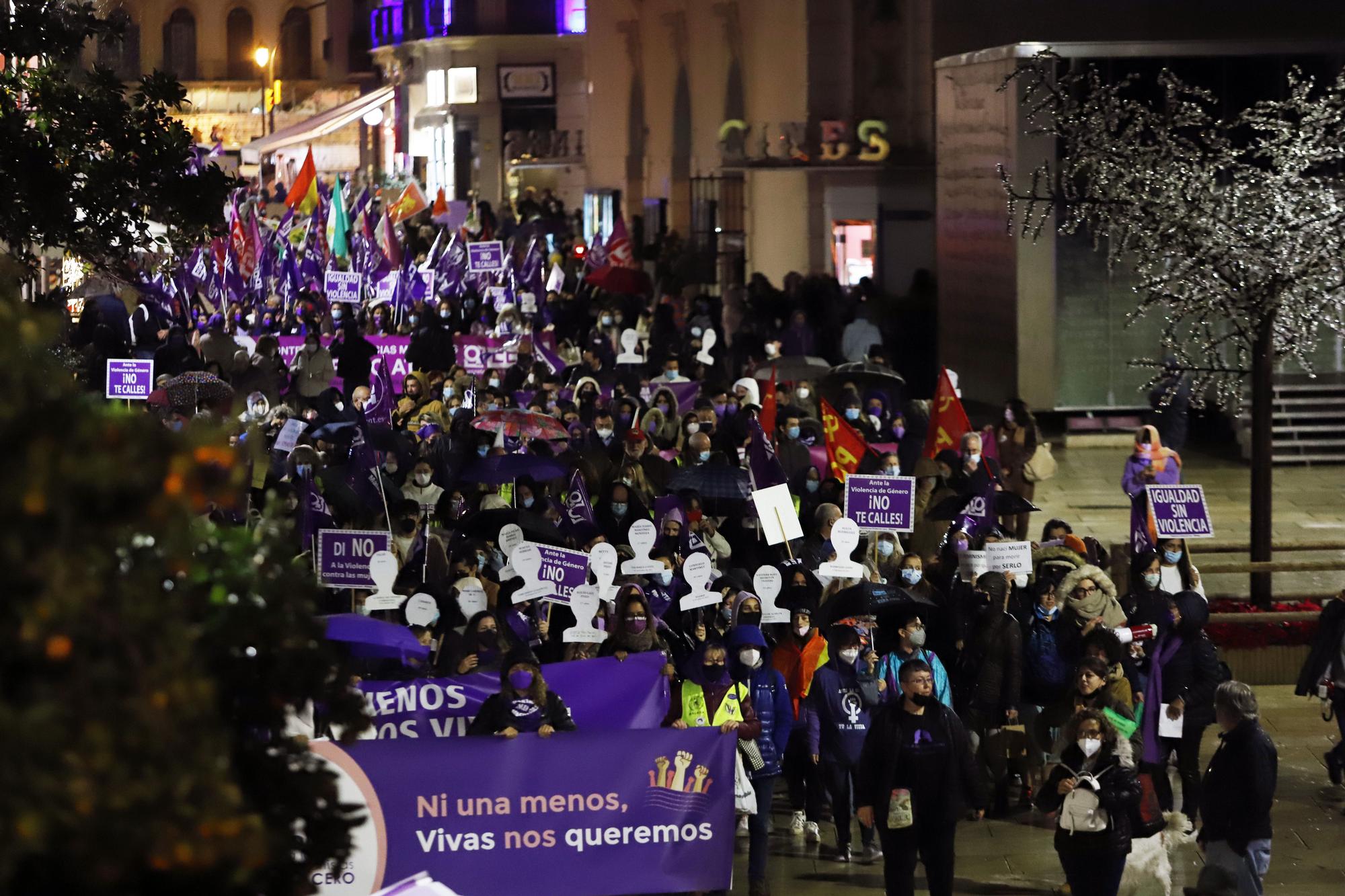 Manifestación del 25N contra la violencia machista en Málaga