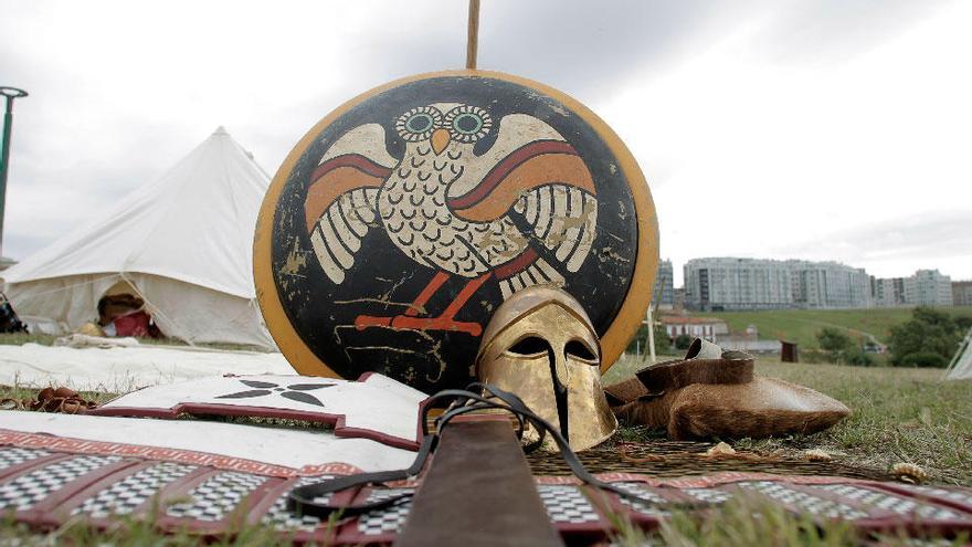 Campamento romano instalado en la Torre de Hércules.