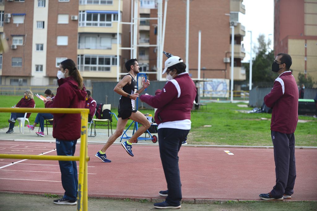 Pruebas de atletismo nacional en la pista de atletismo de Cartagena este domingo