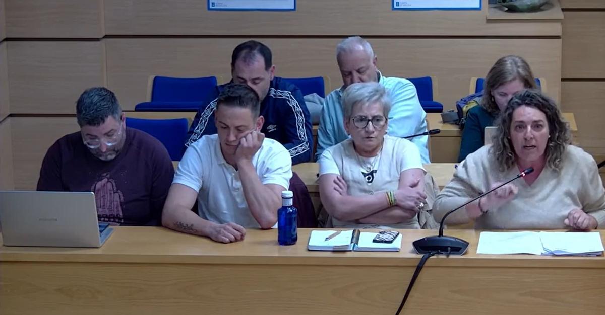 María Ortega durante su intervención en el pleno sobre la guerra.