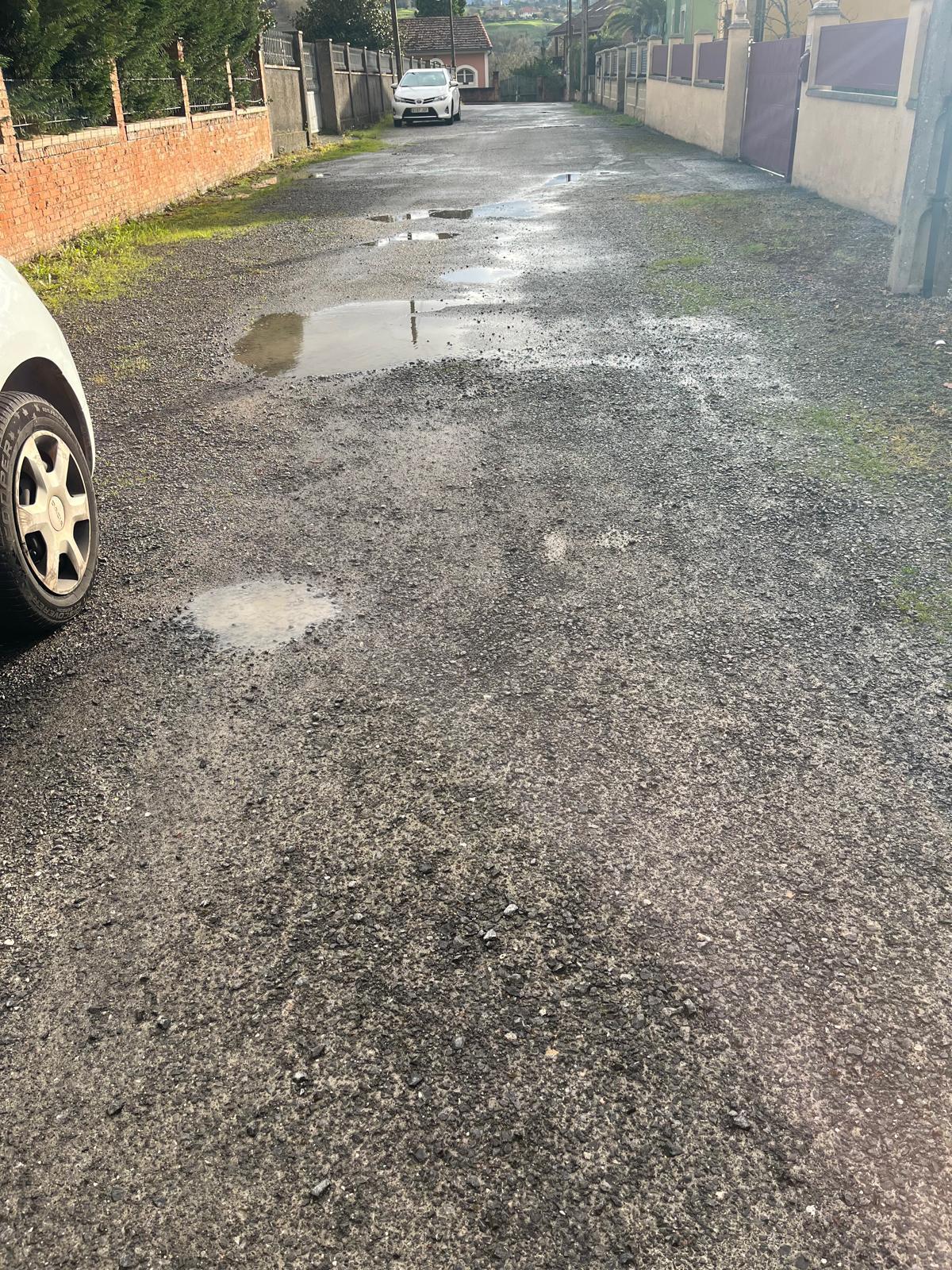 Estado del vial de Las Mazas.