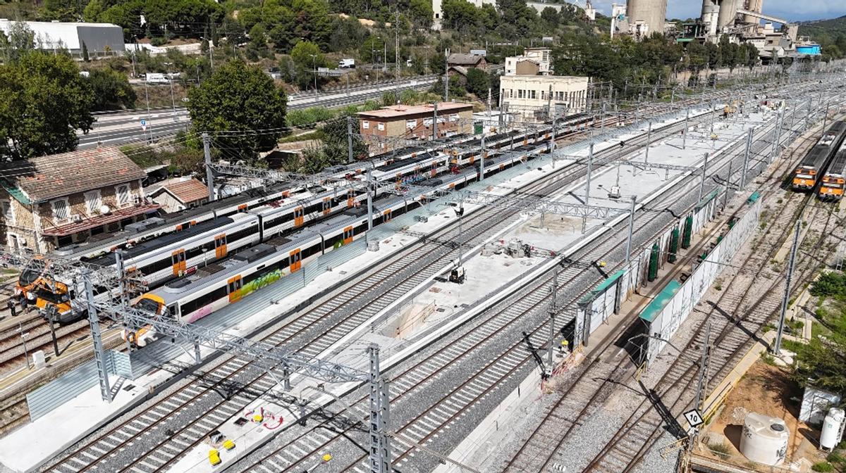 Trabajos en el entorno de la estación de Montcada Bifurcació de Rodalies