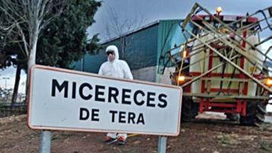 Labores de desinfección en Micereces.