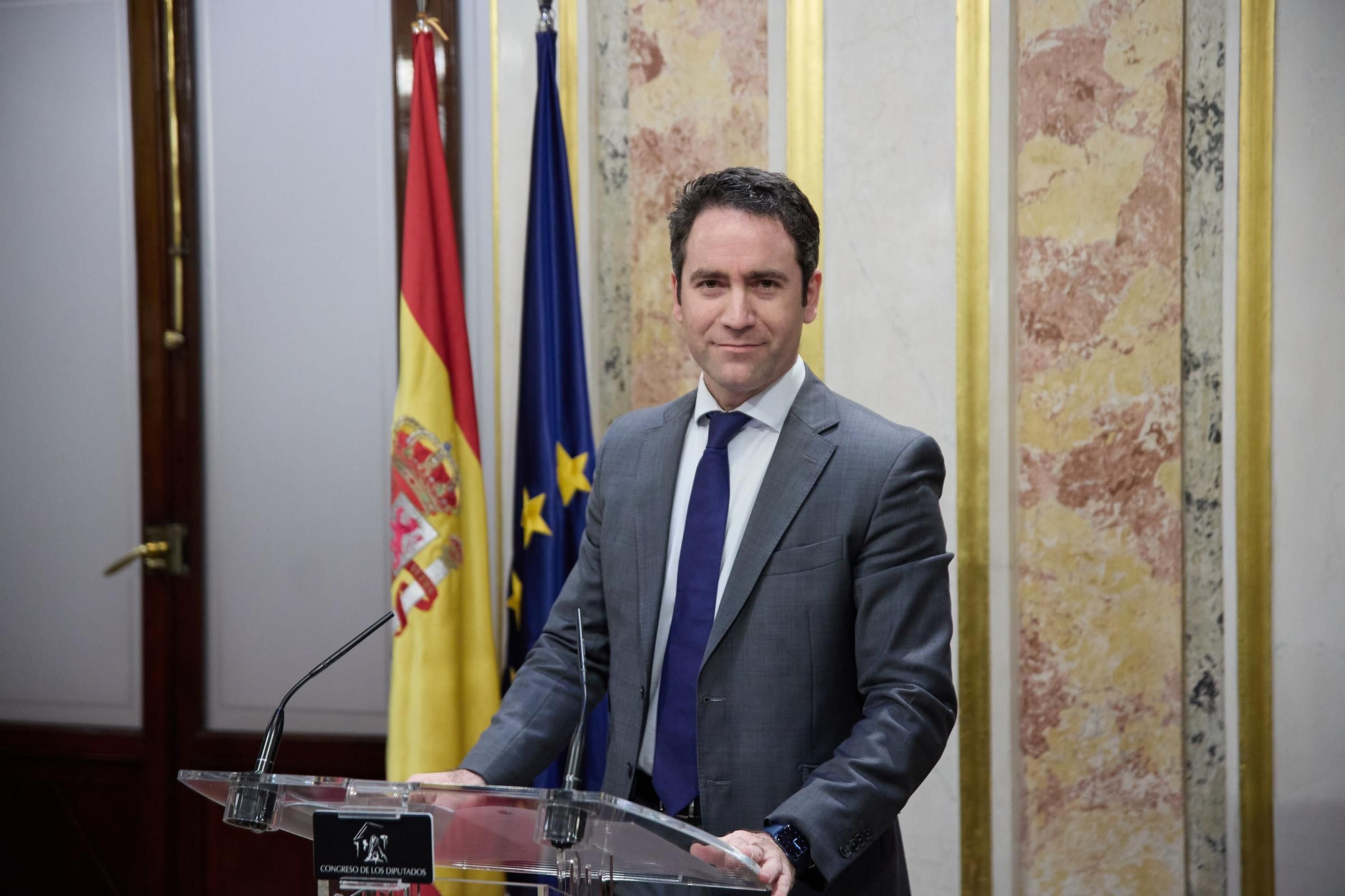 Teodoro García Egea, en el Congreso tras anunciar que renuncia a su escaño en el Congreso.