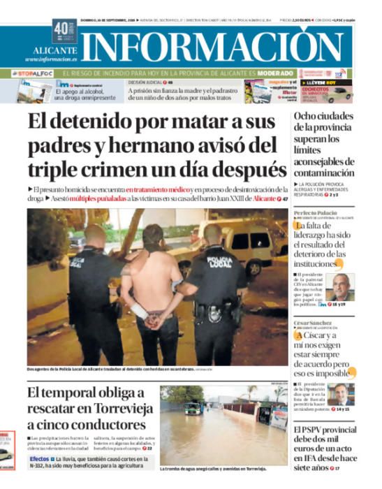 Estas han sido las portadas más destacadas de INFORMACIÓN en 2018