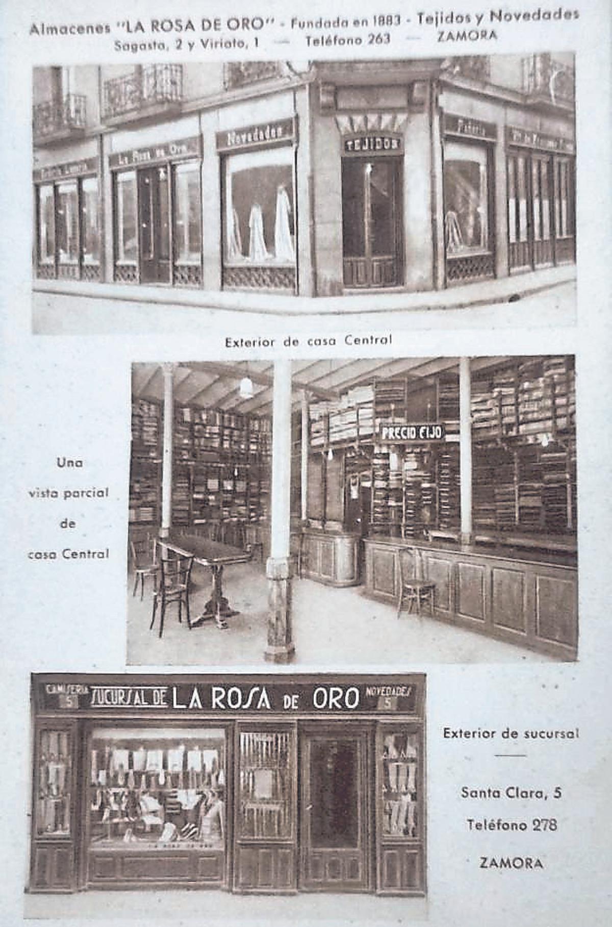 Antiguos comercios zamoranos.
