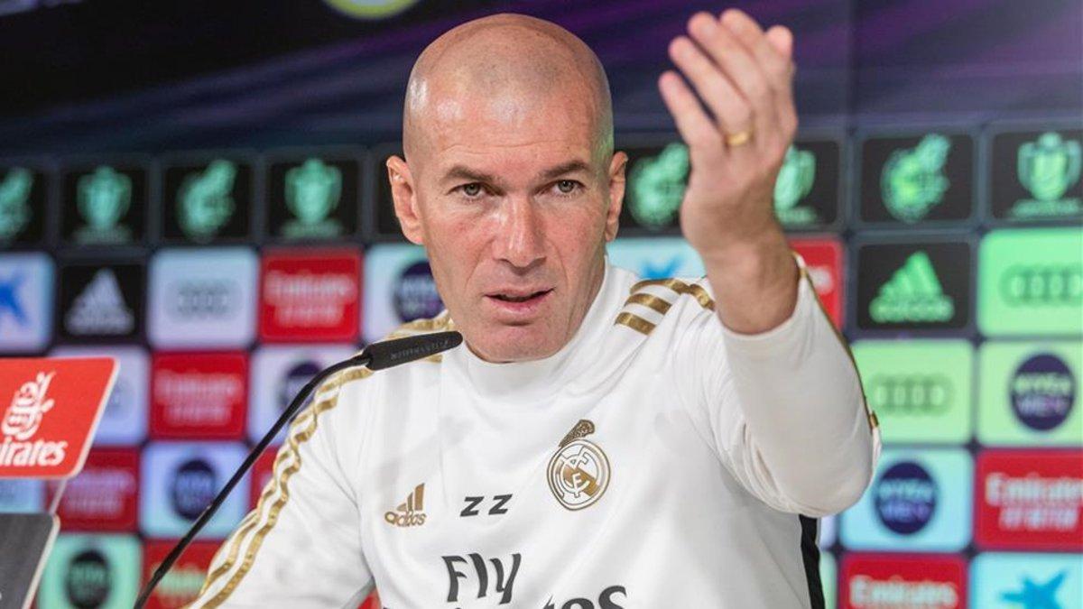 Zidane, en una imagen en rueda de prensa