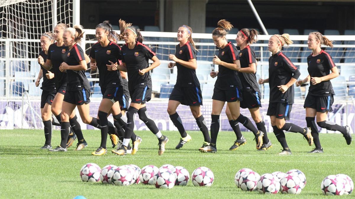 El Barça se entrenó por última vez antes del partido contra el Avaldsnes