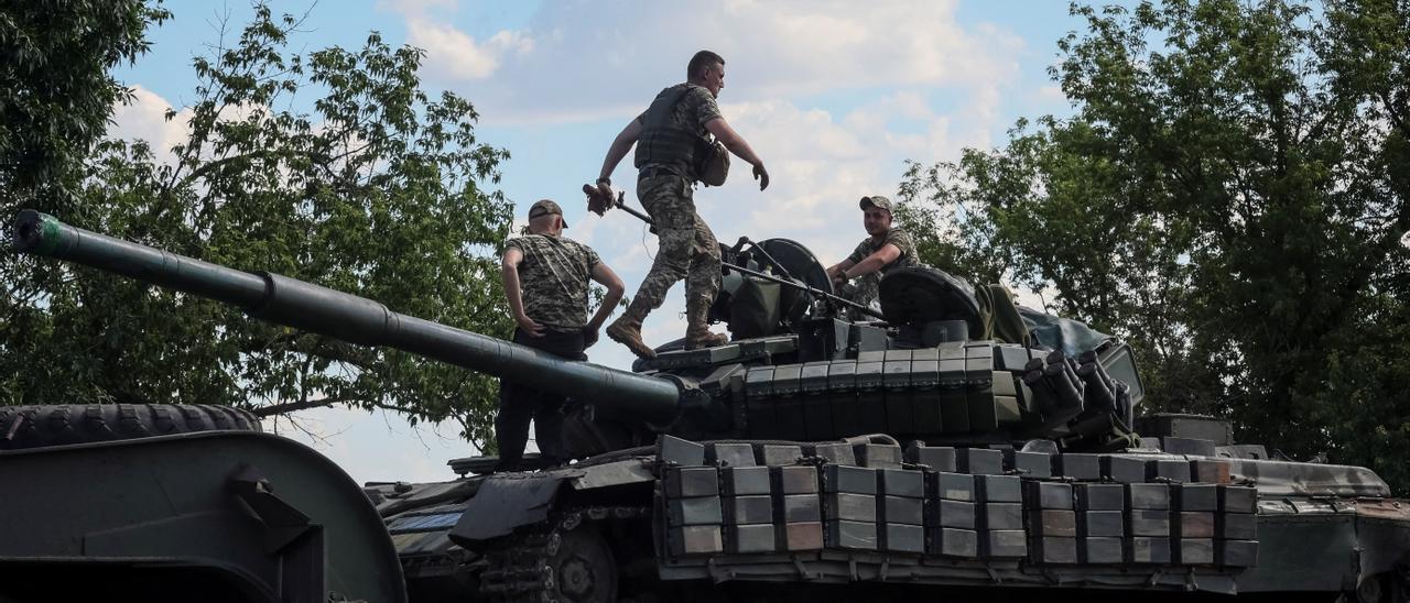 Soldats en la regió del Donbass