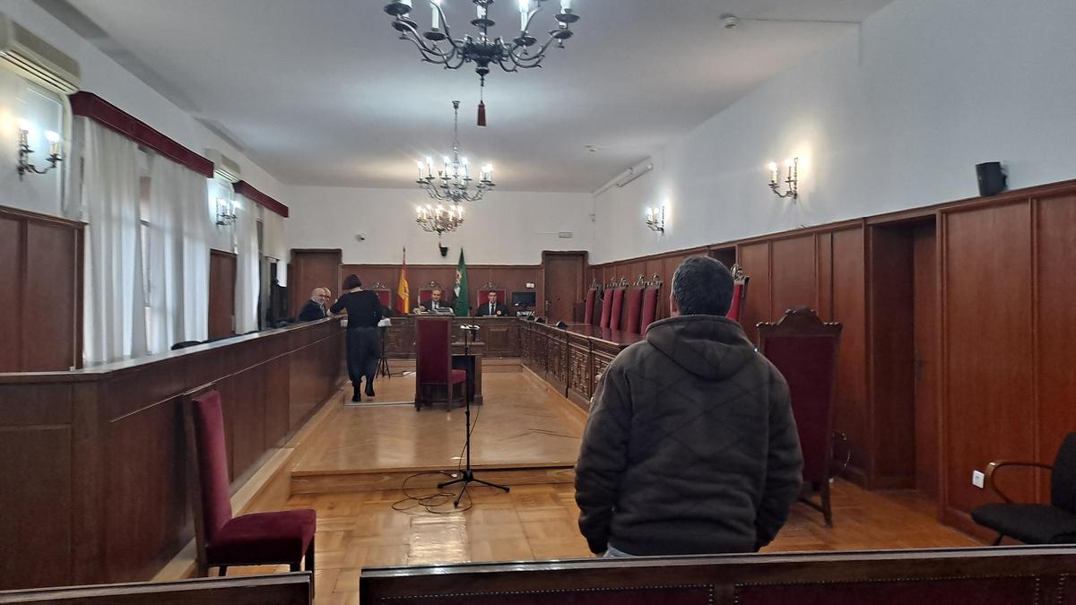 El acusado, este jueves en la Audiencia de Badajoz.