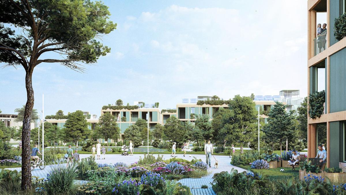 La propuesta premiada en Zagreb, titulada “The Common Green”, plantea transformar la periferia de la ciudad en un barrio sostenible compuesto por pequeñas comunidades conectadas entre sí.