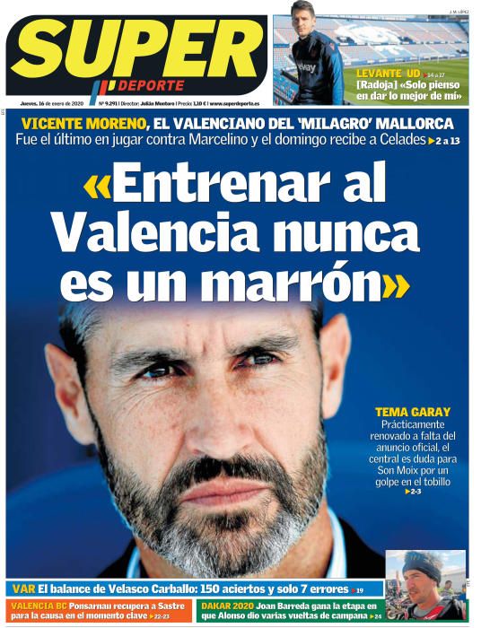 Portada SUPERDEPORTE jueves 16 enero 2020