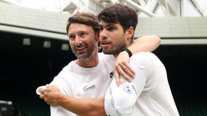 Juan Carlos Ferrero, junto a Carlos Alcaraz