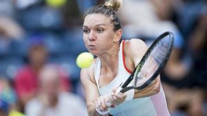 Simona Halep, en su último partido en Estados Unidos.