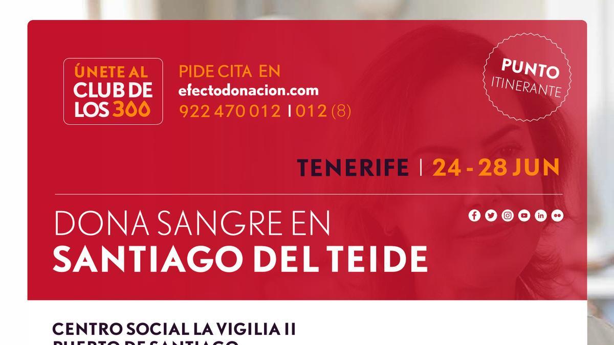 Puerto de Santiago acogerá un punto itinerante de donación de sangre
