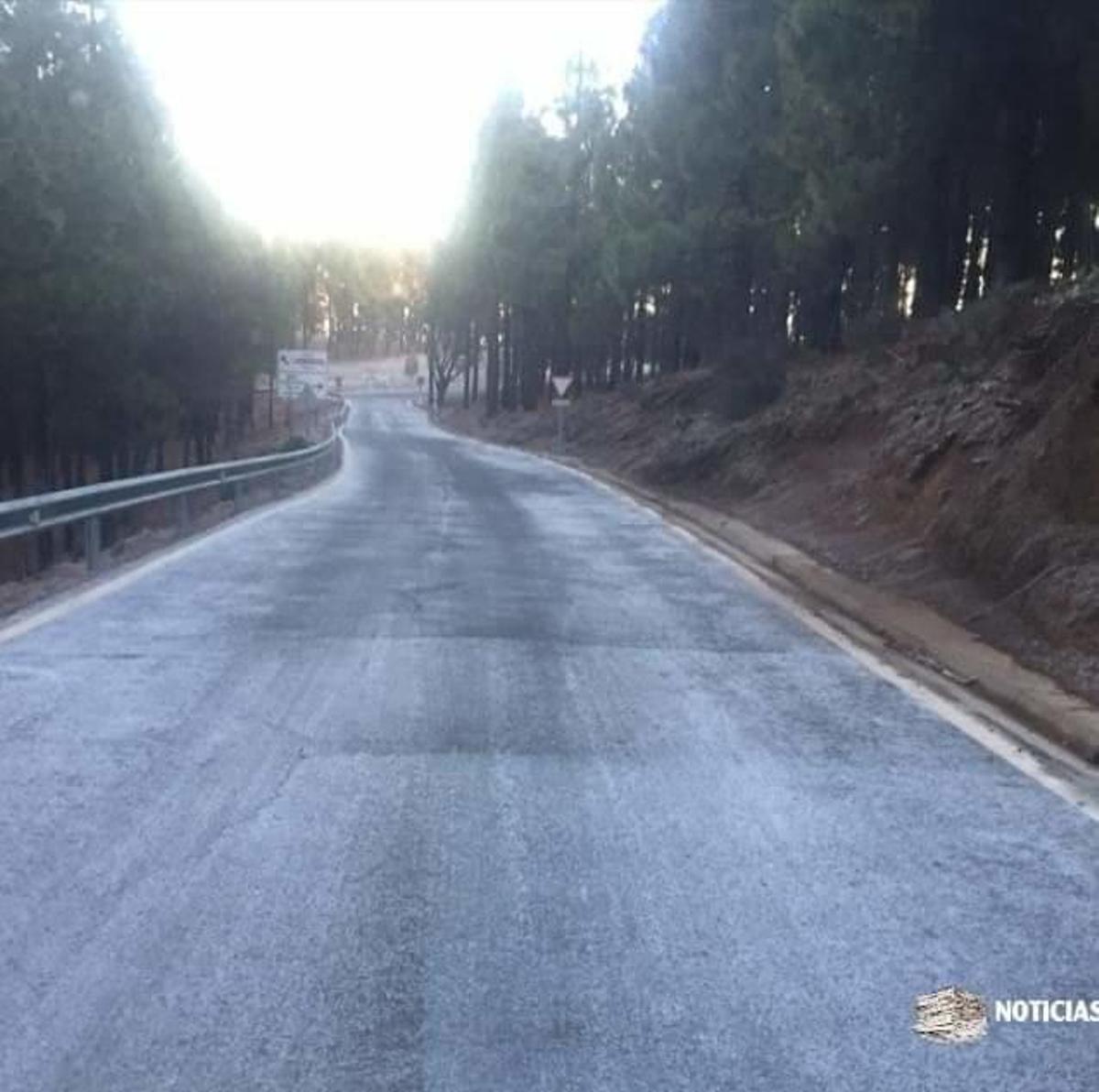 Carretera en Tejeda.