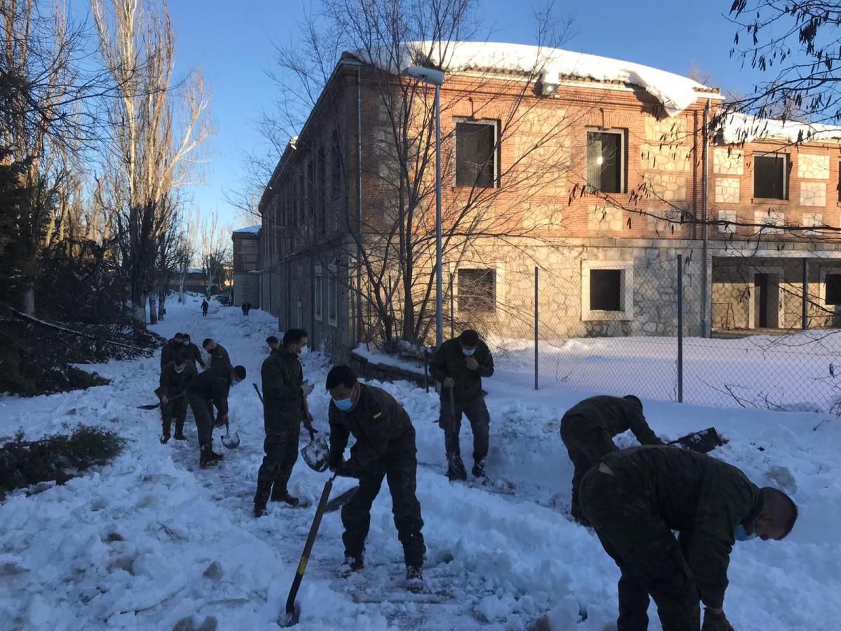 La Brigada "Guzmán el Bueno" X en las tareas de apoyo en la provincia de Toledo, tras el temporal Filomena