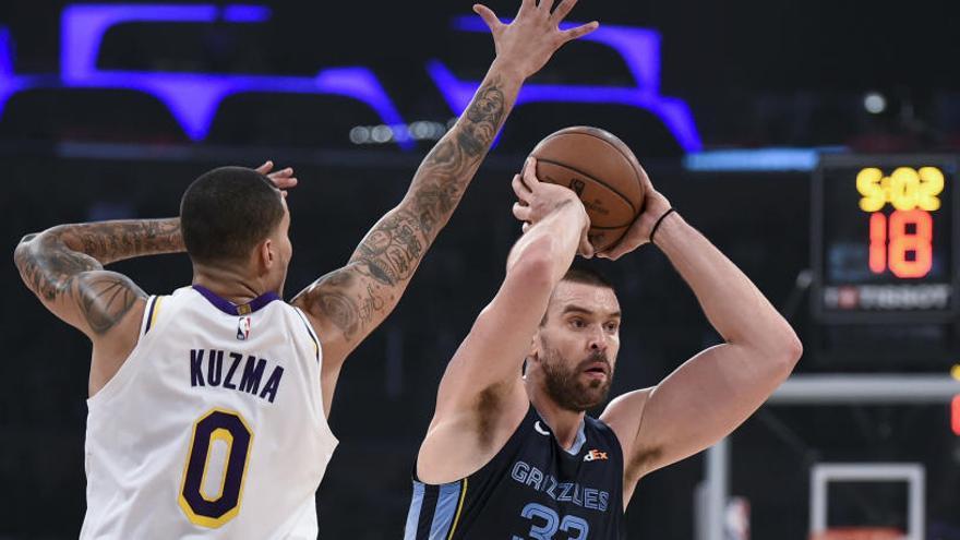 Marc Gasol brilla con los Grizzlies.