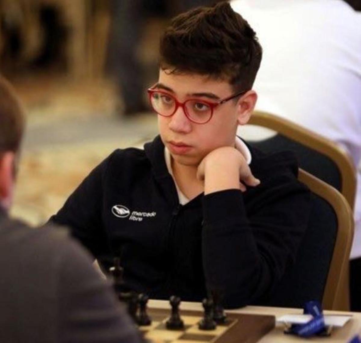 Faustino Oro, durante el torneo de Moscú en el que ha buscado su tercera norma.