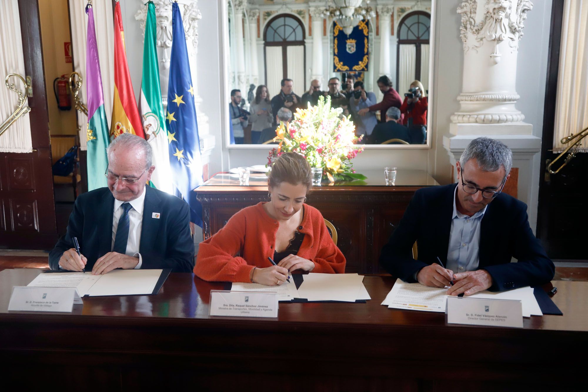 La ministra de Transportes, Movilidad y Agenda Urbana, Raquel Sánchez, en Málaga.