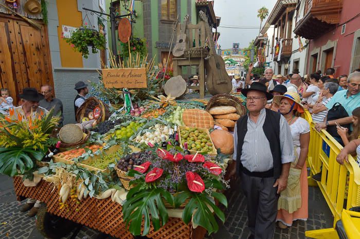 Carretas y grupos en la romería del Pino