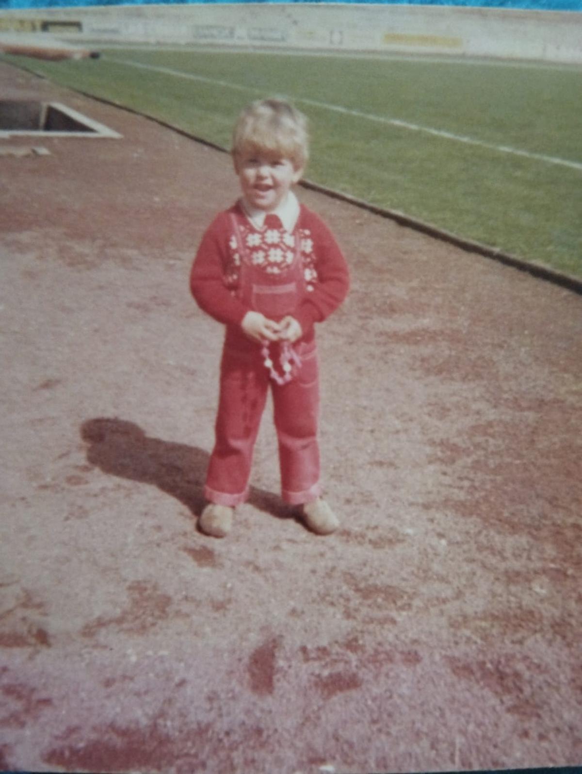 A child at a stadium