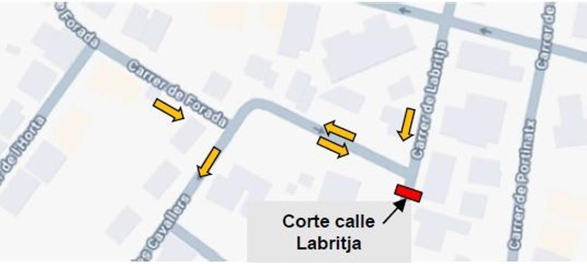 Tramo en el que se verá afectado el tráfico en Ibiza