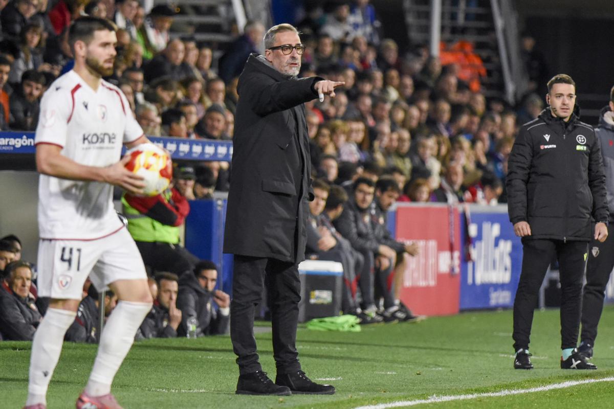 Jón Pérez 'Bolo', en el partido de Copa del Rey entre la SD Huesca y el Atlético Osasuna.