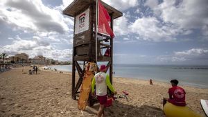 Playa de Ciutat Jardí con bandera roja por vertidos de aguas fecales.