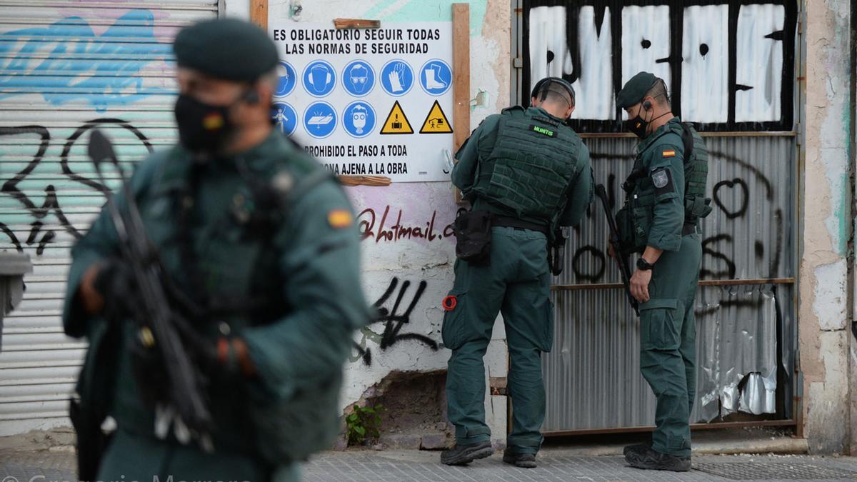 Las imágenes de la operación de la Guardia Civil en Lagunillas