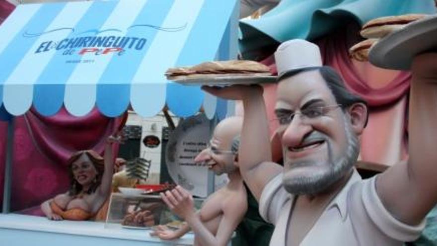 Les Falles despleguen la seva càrrega satírica als carrers de València