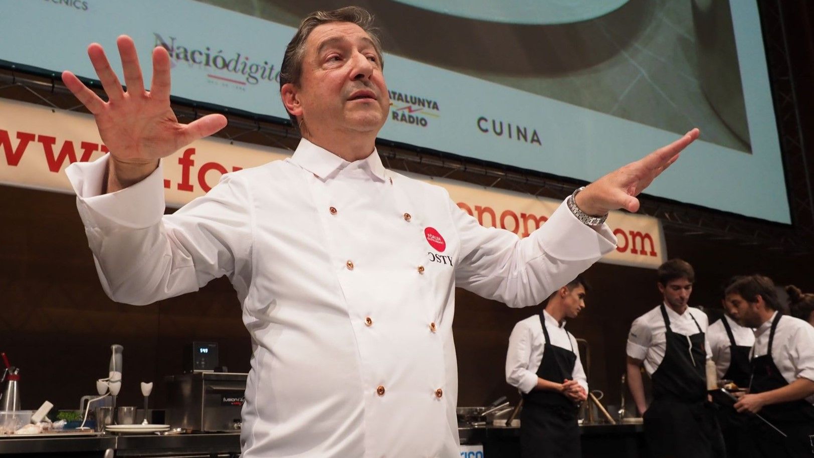 Joan Roca, en una edición anterior del Fòrum Gastronòmic de Girona.