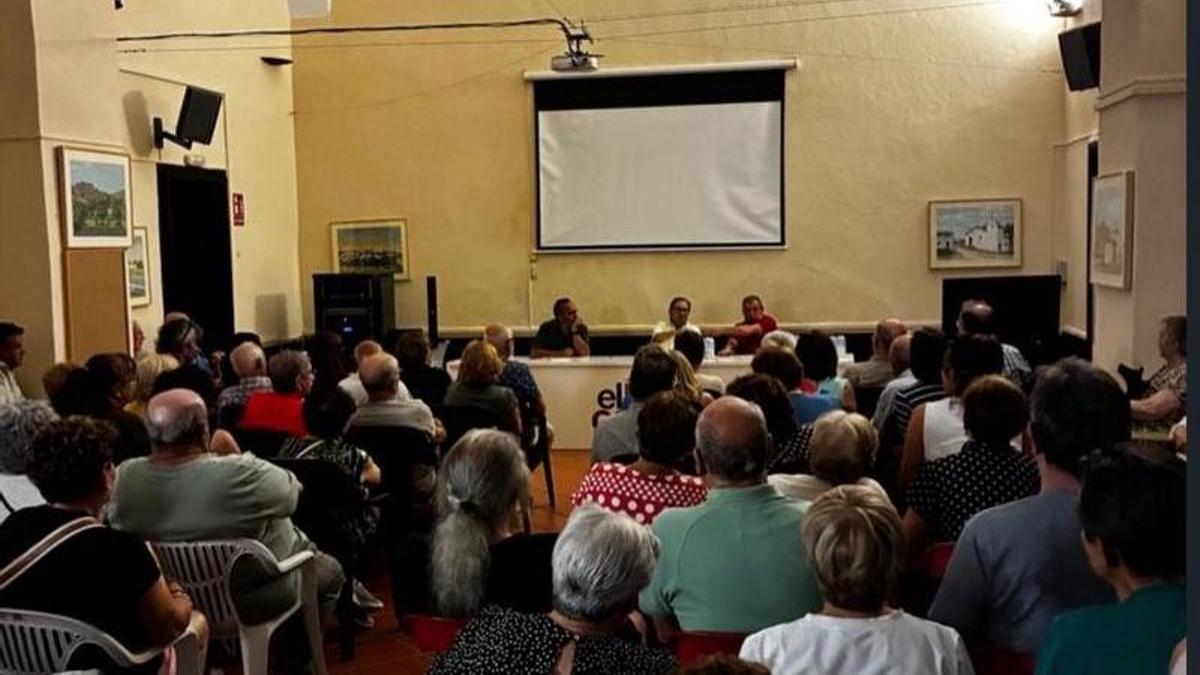 Homenaje a Baltasar Robledo en Cedillo, anoche.