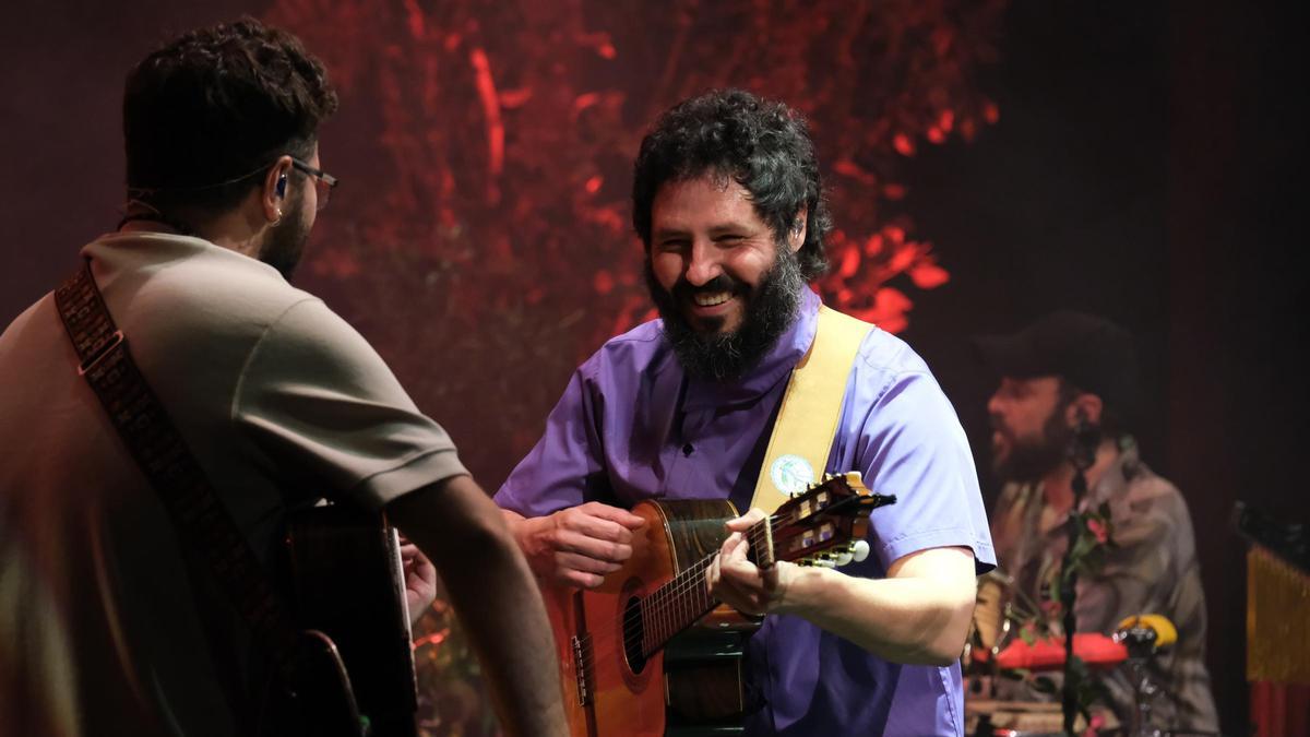 El Kanka, durante un concierto en el Teatro Cervantes